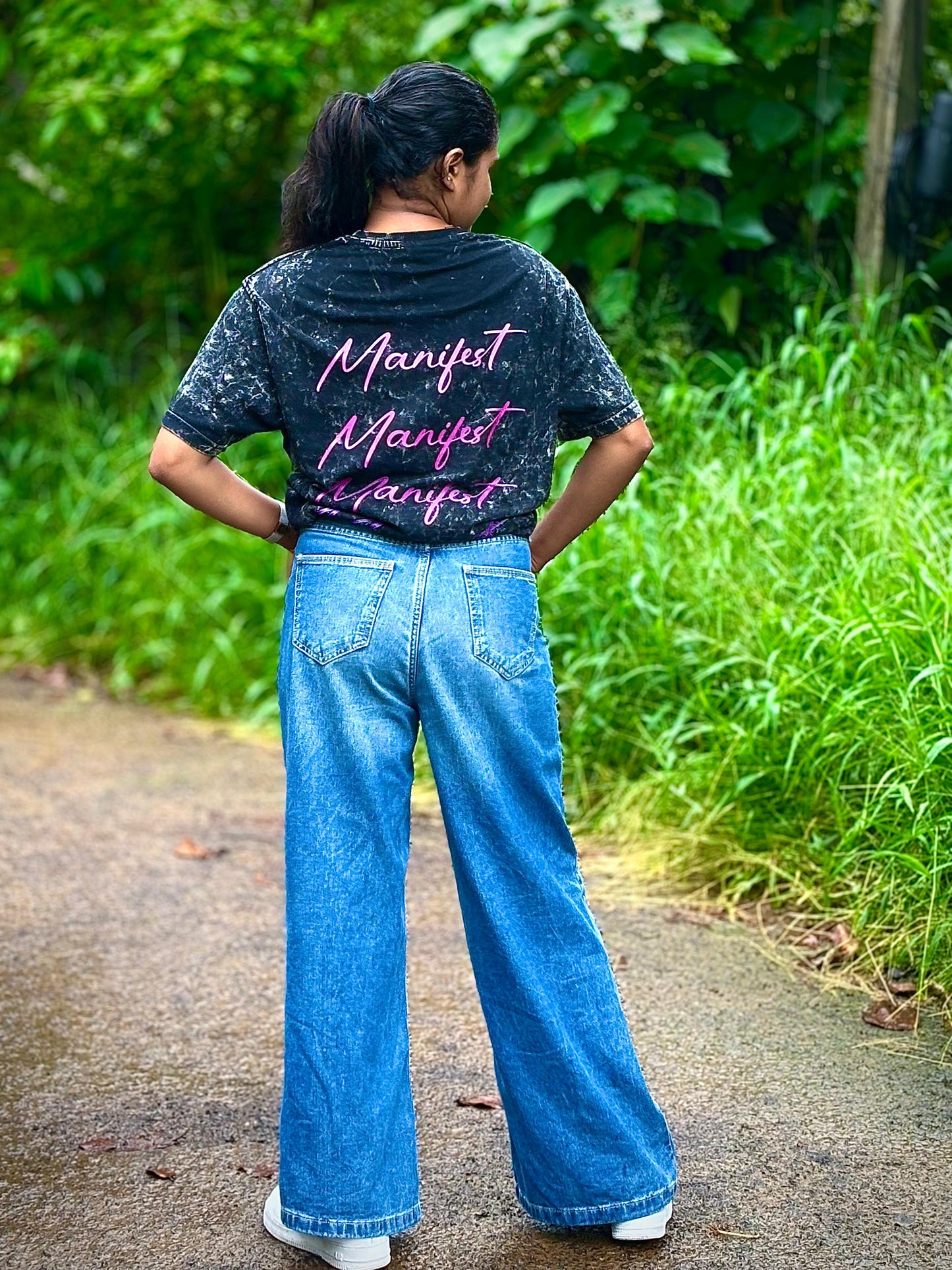 Manifest Unisex Acid Washed Oversized Tee