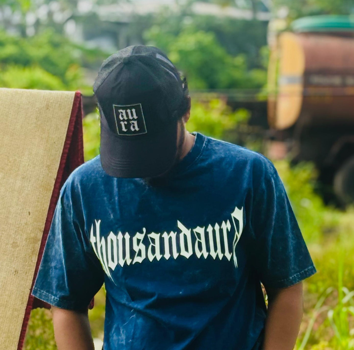 Thousand Aura Unisex Acid Washed Oversized Tee