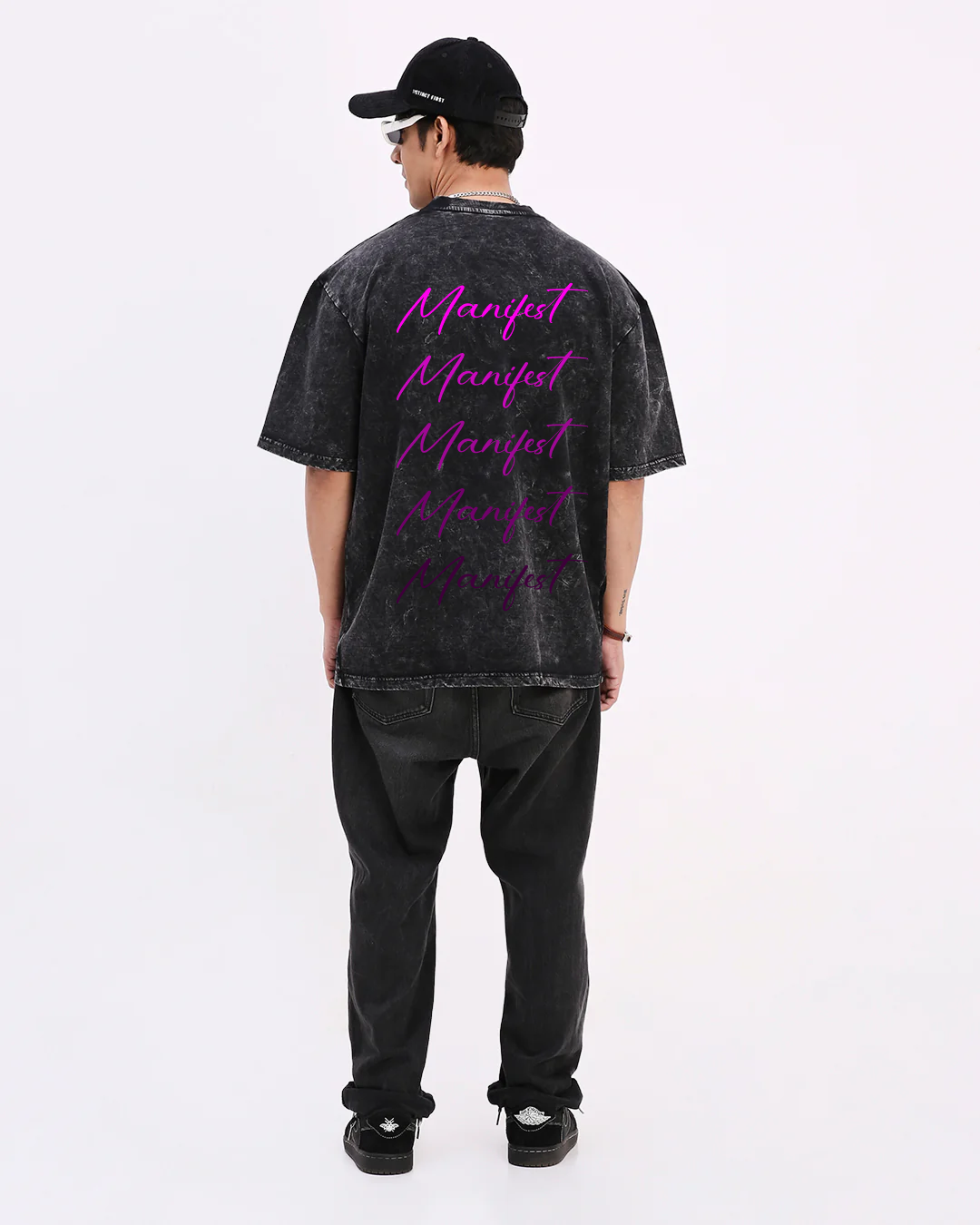 Manifest Unisex Acid Washed Oversized Tee