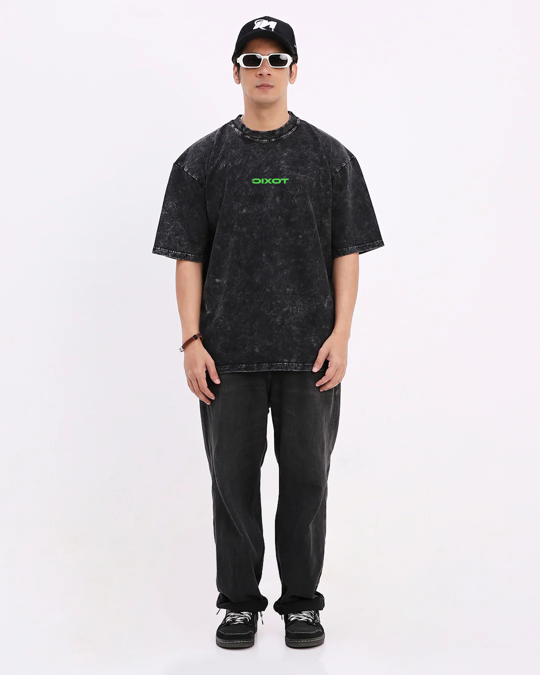Toxic Unisex Acid Washed Oversized Tee