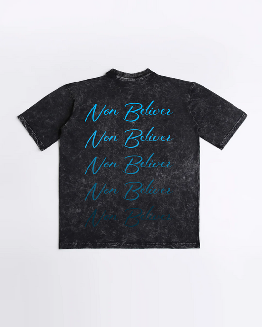 Non Believer Unisex Acid Washed Oversized Tee