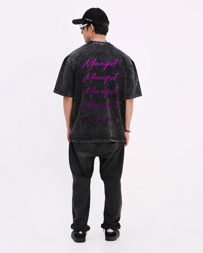 Manifest Unisex Acid Washed Oversized Tee