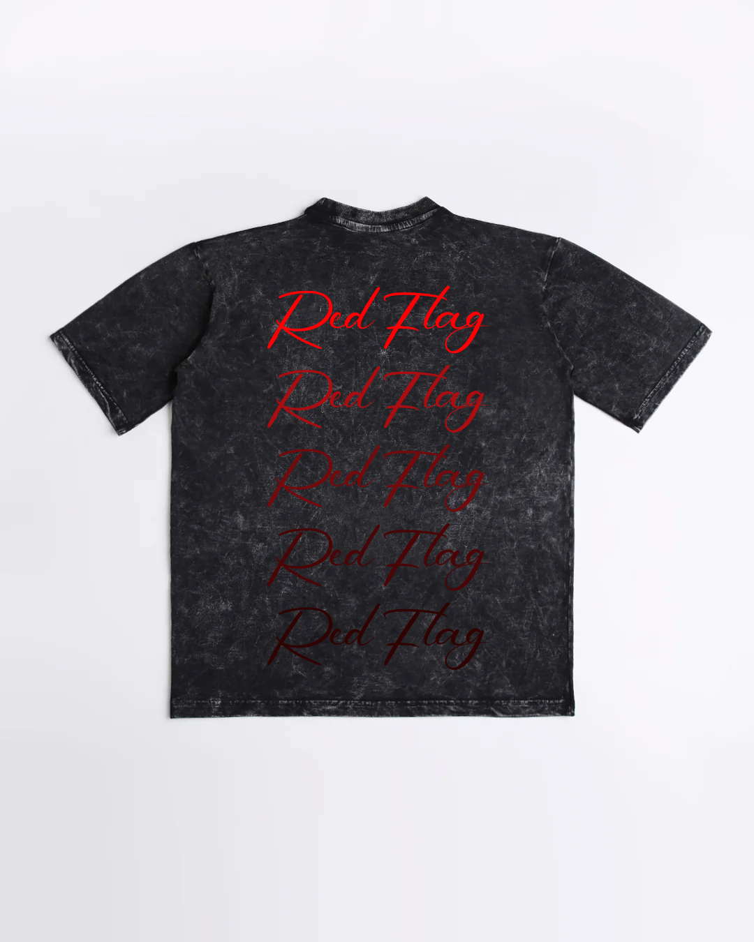 Red flag- Unisex Acid Washed Oversized Tee