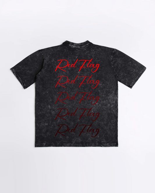 Red flag- Unisex Acid Washed Oversized Tee
