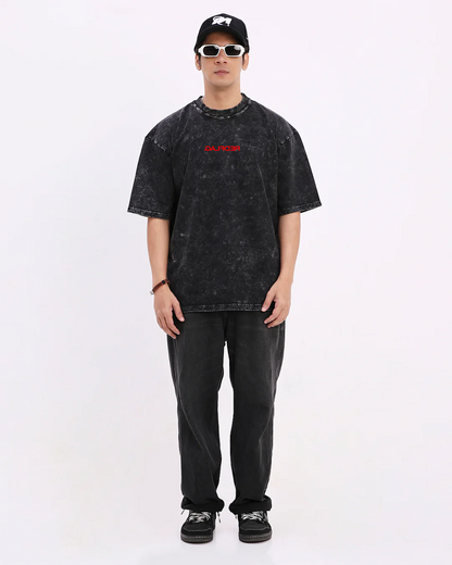 Red flag- Unisex Acid Washed Oversized Tee