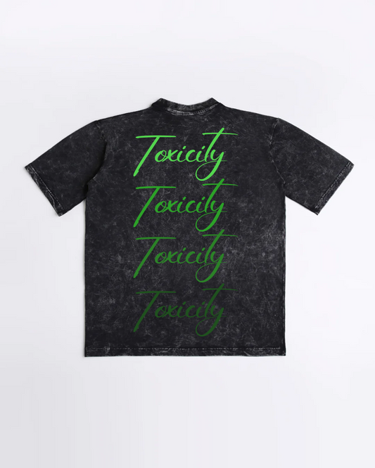 Toxic Unisex Acid Washed Oversized Tee