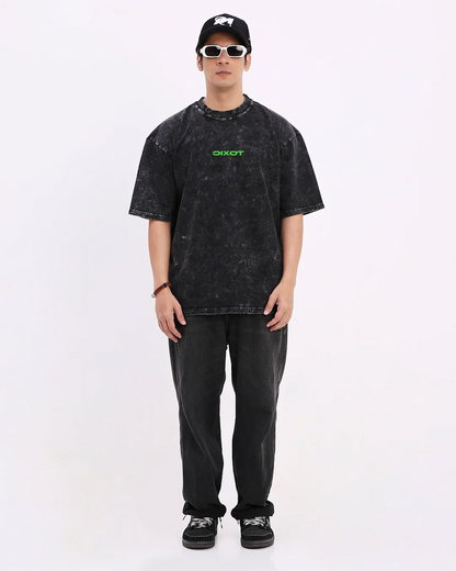Toxic Unisex Acid Washed Oversized Tee