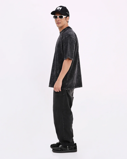Toxic Unisex Acid Washed Oversized Tee
